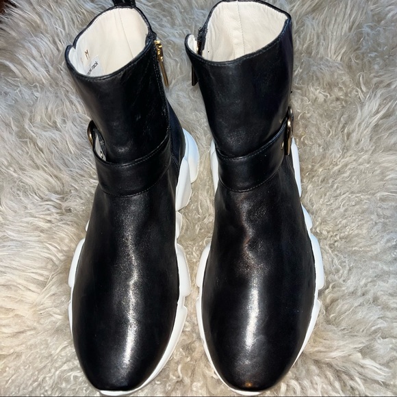 joie handan platform sneaker boots womens black - Picture 2 of 11